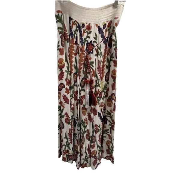 Soft Surroundings Dresses & Skirts - Soft Surroundings Small Boho Colorful Embellished Sequin Maxi Skirt Earthy NWOT